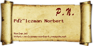 Pölczman Norbert névjegykártya