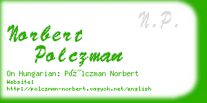 norbert polczman business card